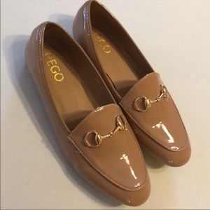 Patent tan shoes size 10 Brand new